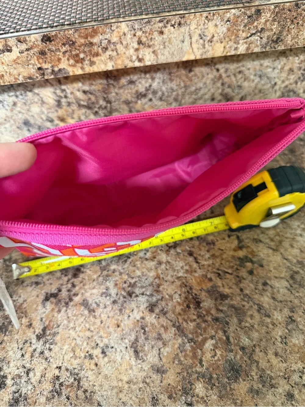 Jonathan Adler Geometric Pink & Orange Cosmetic Pouch - Unknown Brand